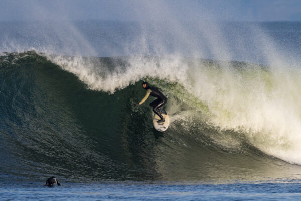 Craig McLachlan surfing Thurso